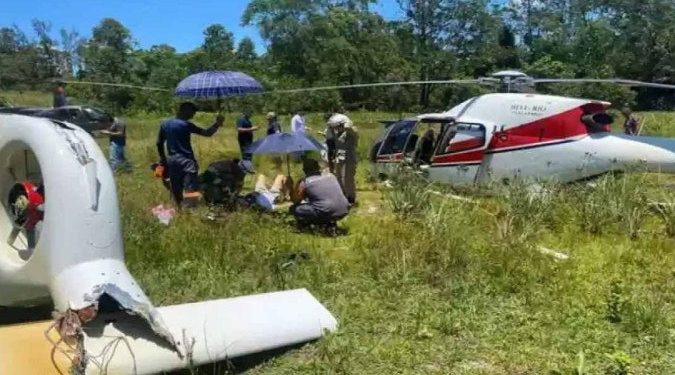 Queda de helicóptero deixa cinco turistas feridos no Rio de Janeiro