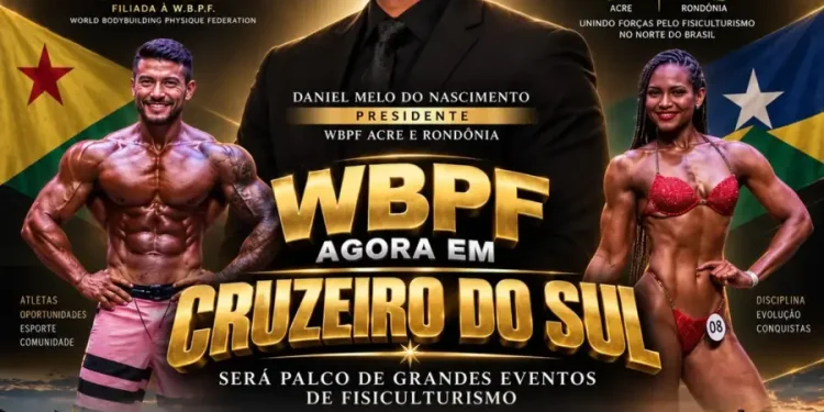 Daniel Melo assume presidência da WBPF no Acre e em Rondônia e mira expansão do fisiculturismo