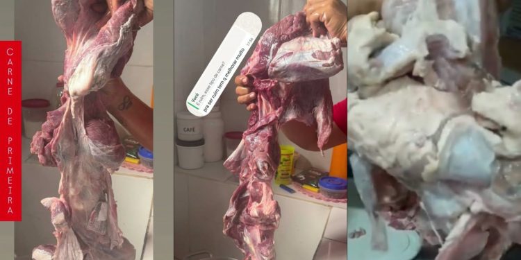 Carne de baixa qualidade e ‘couro de galinha’ são denunciados em escola estadual de Cruzeiro do Sul