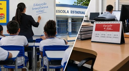 Professores e servidores das escolas estaduais do Acre ficarão sem folga enquanto setor administrativo terá feriadão de quatro dias