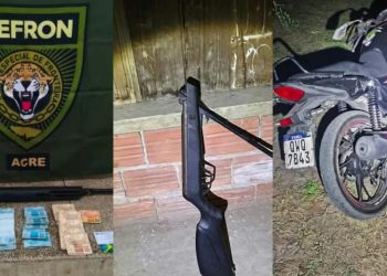 Polícia apreende R$ 26,5 mil, motocicleta e carabina adulterada em Mâncio Lima